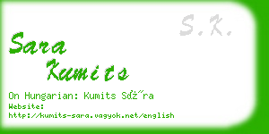 sara kumits business card